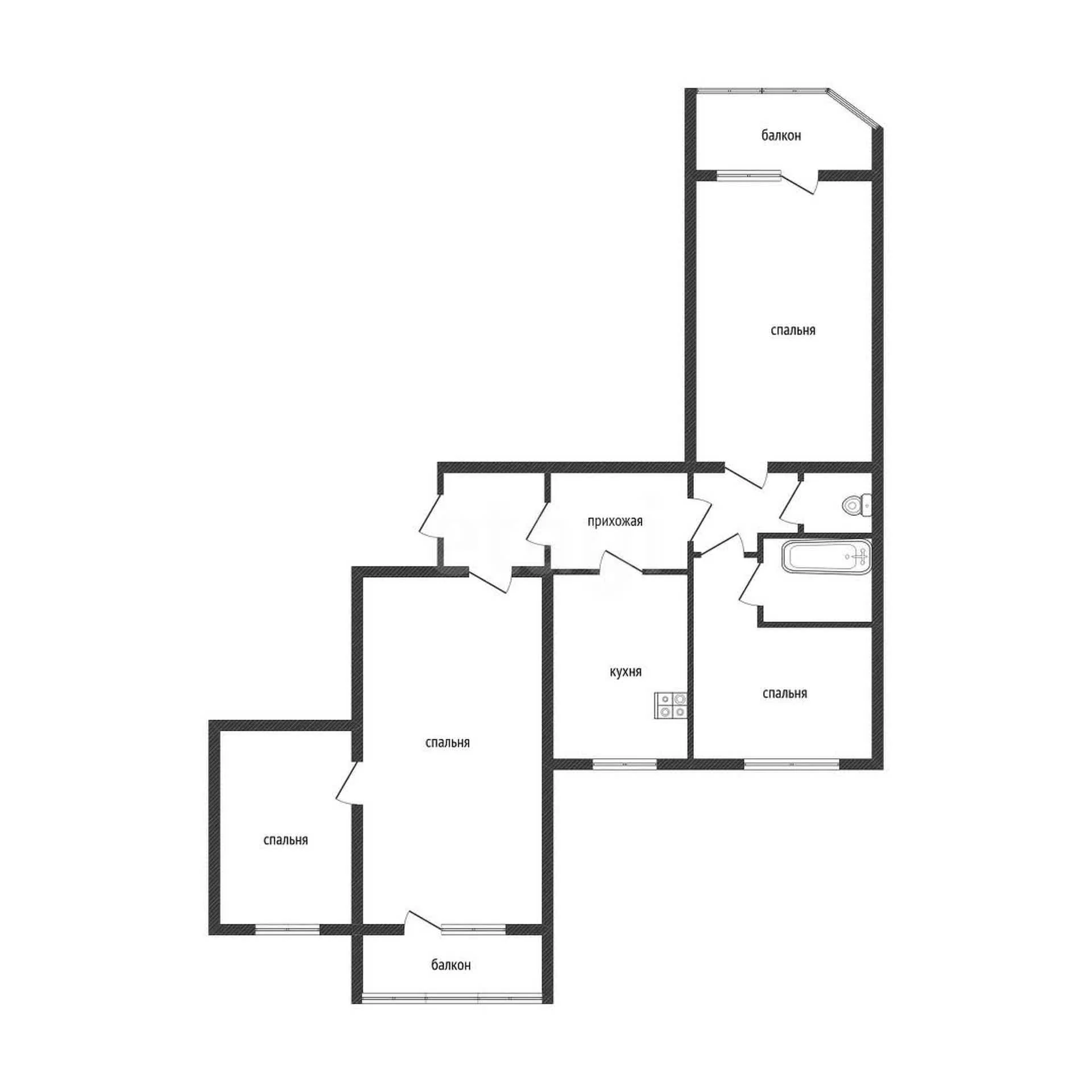 4-к+ квартира, 75.6м² (улица Трудовой Славы, 13) - миниатюра 7