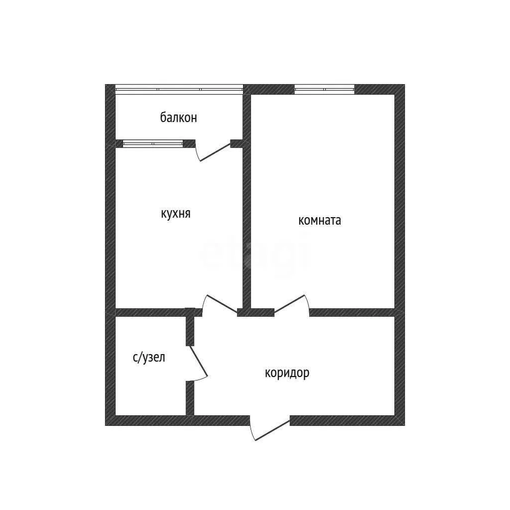 1-к квартира, 36.5м² (улица имени В.М. Комарова, 21б) - миниатюра 20
