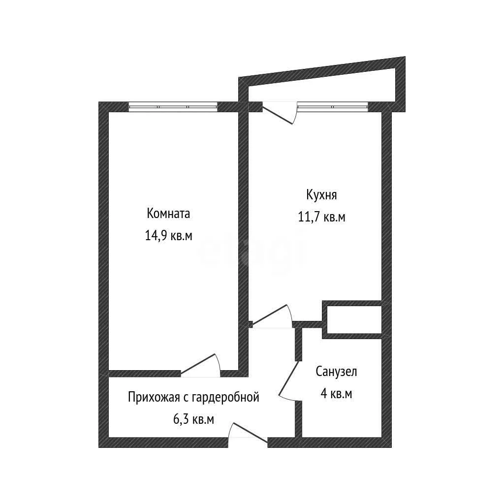 1-к квартира, 36.9м² (улица Садовое Кольцо, 3) - миниатюра 10