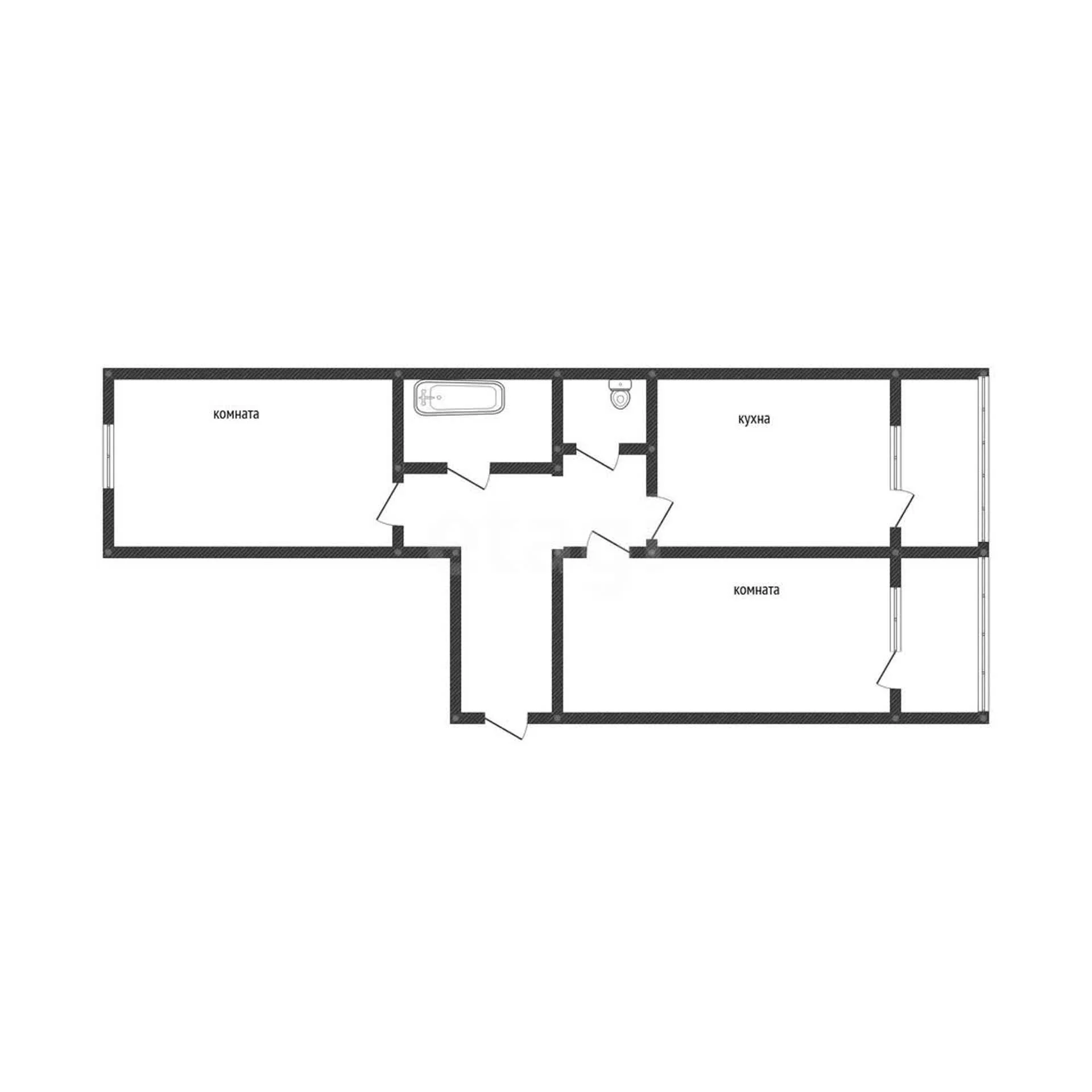 2-к квартира, 59.6м² (улица имени Дунаевского И.И., 22б) - миниатюра 18