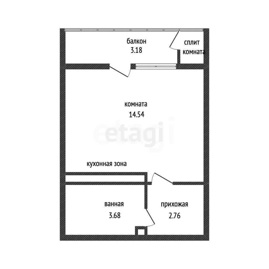 Студия, 21.3м² (улица Западный Обход, 39/1к4) - изображение 1