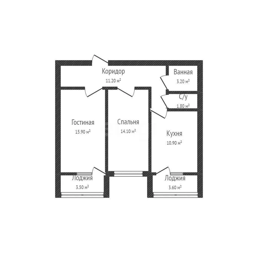 2-к квартира, 55.9м² (улица имени Героя Георгия Бочарникова, 4к2) - миниатюра 45