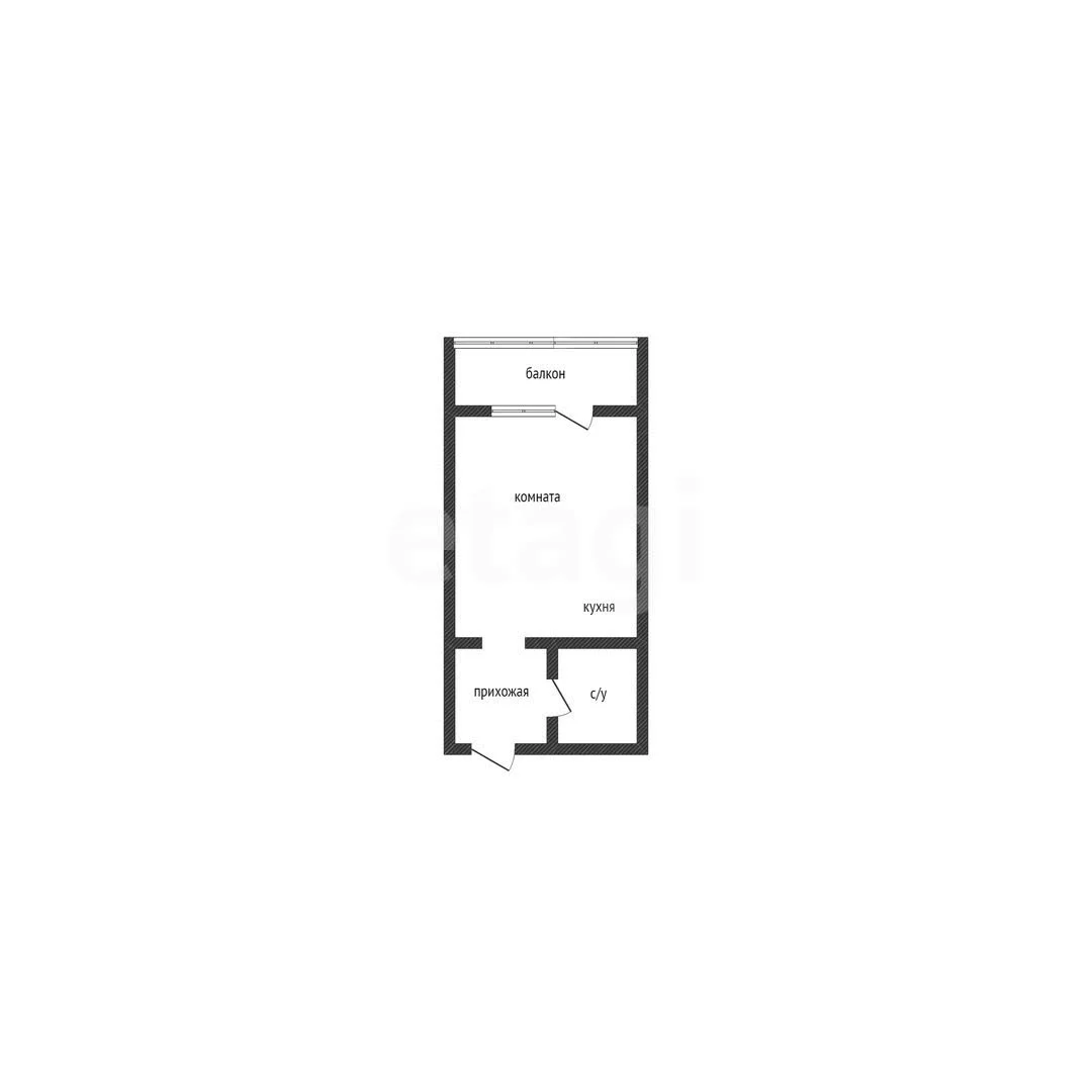 Студия, 27.8м² (Адмиралтейский бульвар, 3к3) - изображение 1