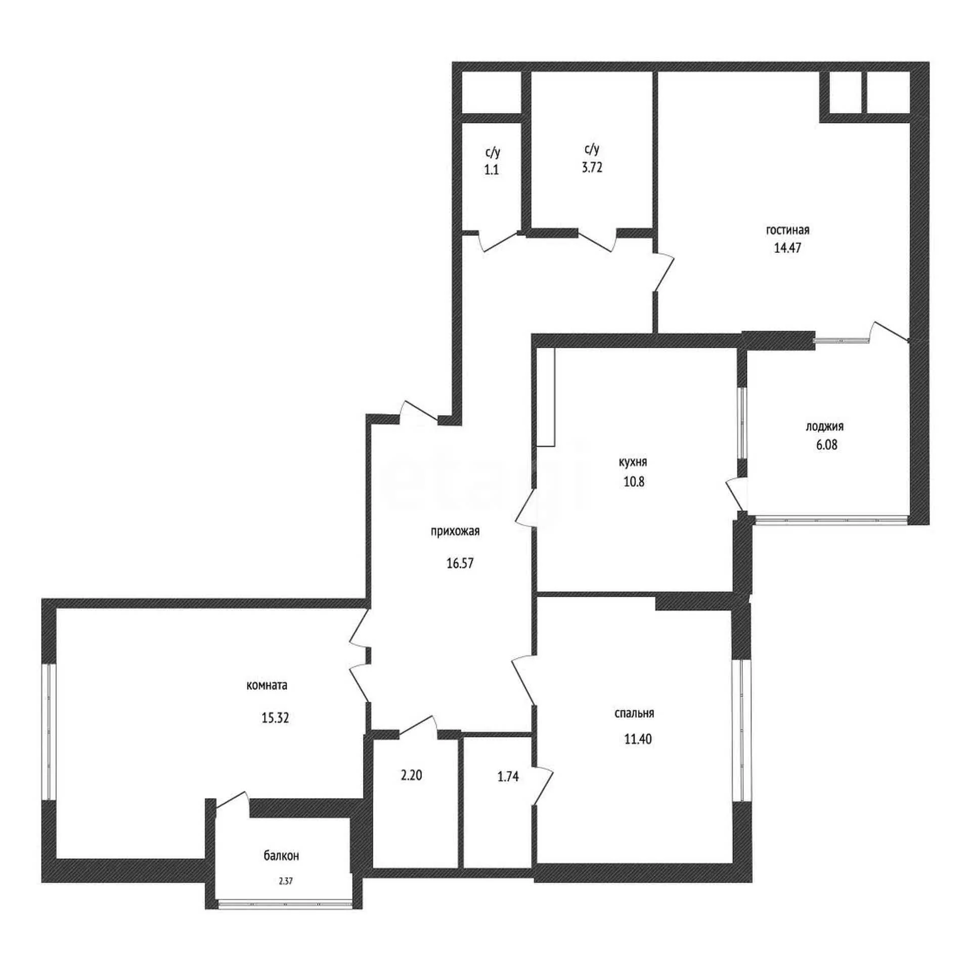 3-к квартира, 78.2м² (улица им. Героя Сарабеева В.И., 7) - миниатюра 39