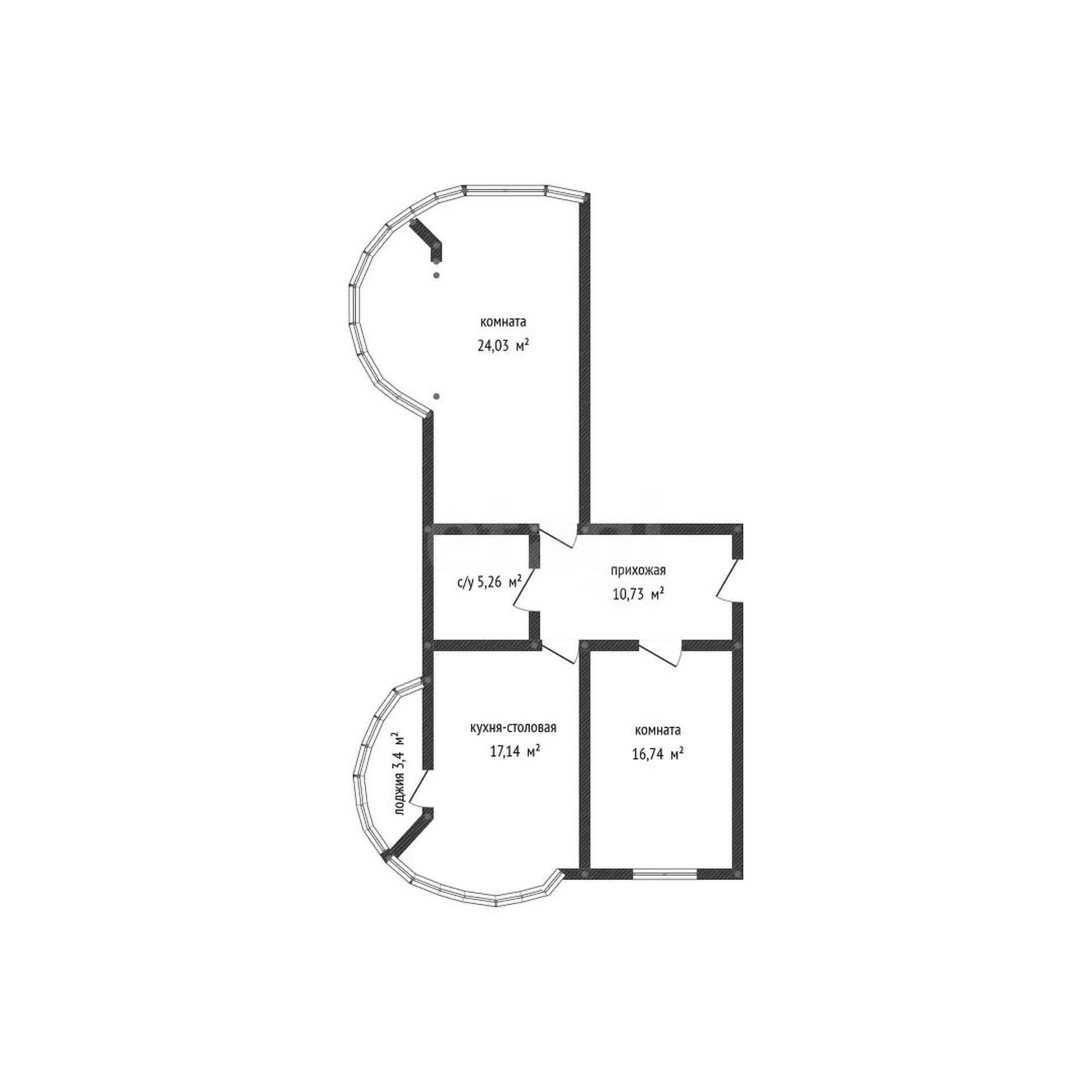 2-к квартира, 73.9м² (улица имени 40-летия Победы, 178к3) - миниатюра 13
