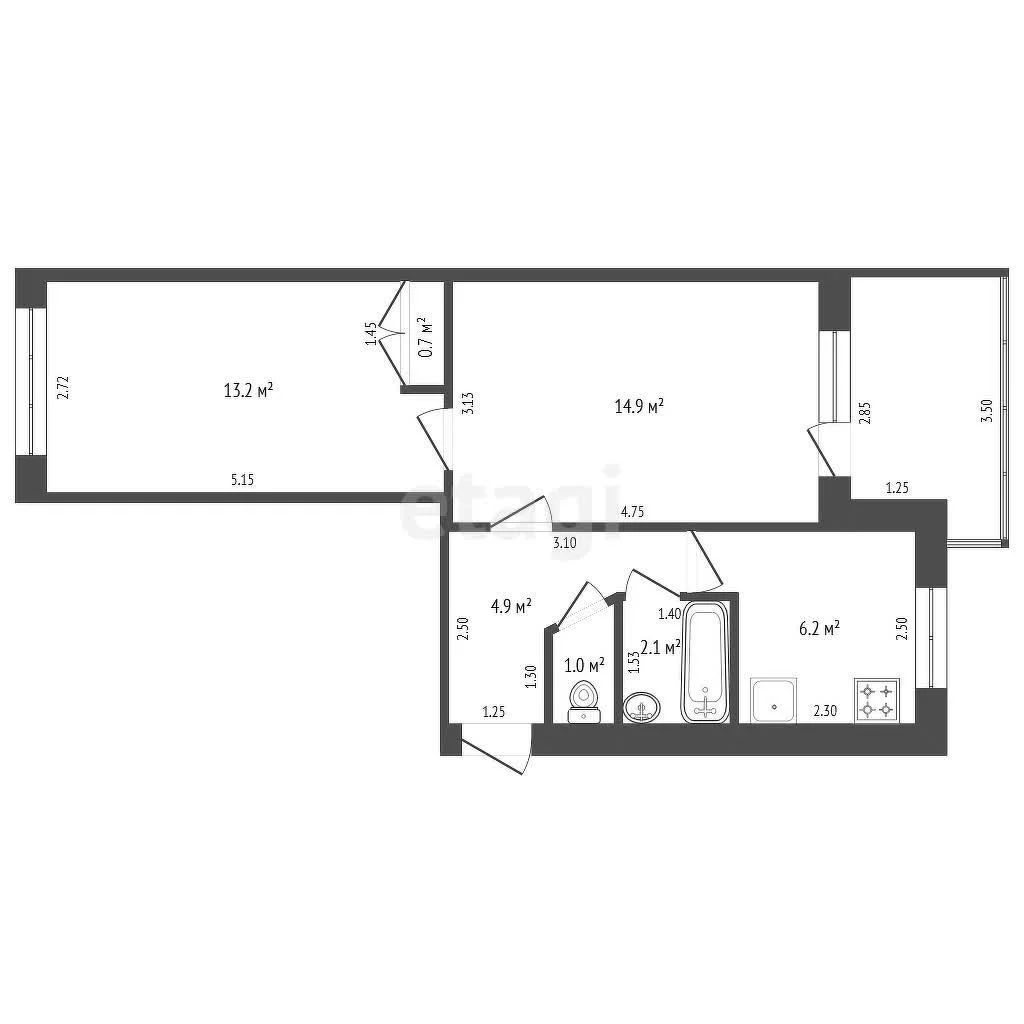 2-к квартира, 43м² (улица Стасова, 143) - миниатюра 22