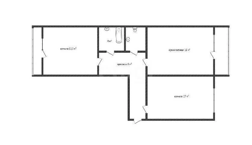 2-к квартира, 55.9м² (улица имени В.М. Комарова, 106бк4) - миниатюра 20