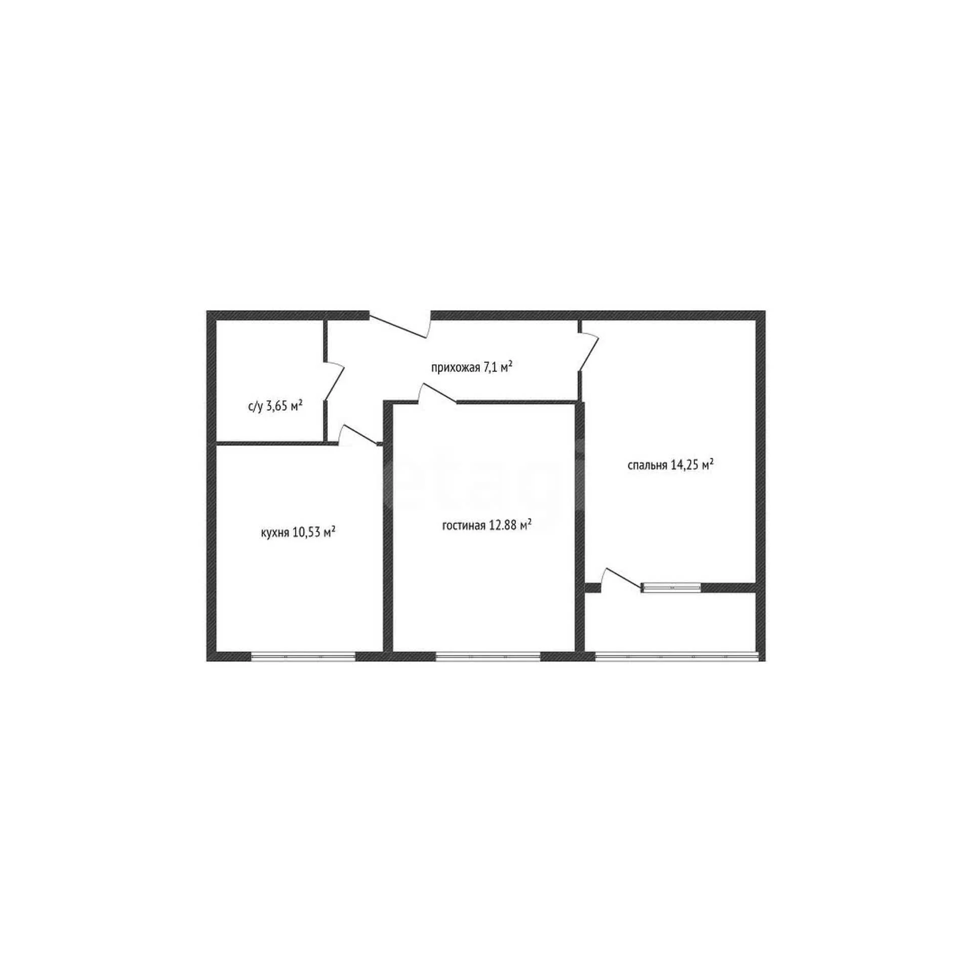 2-к квартира, 51м² (улица имени Владимира Жириновского, 1) - миниатюра 20
