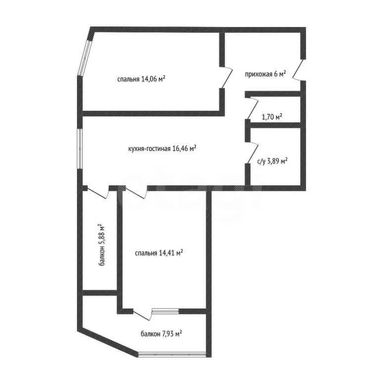 2-к квартира, 55.9м² (Степная улица, 1/1) - миниатюра 11