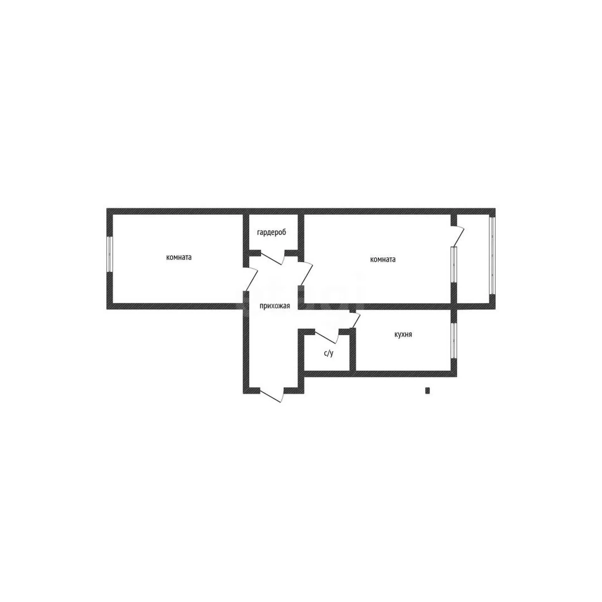 2-к квартира, 43.8м² (улица Археолога Анфимова, 26) - миниатюра 14