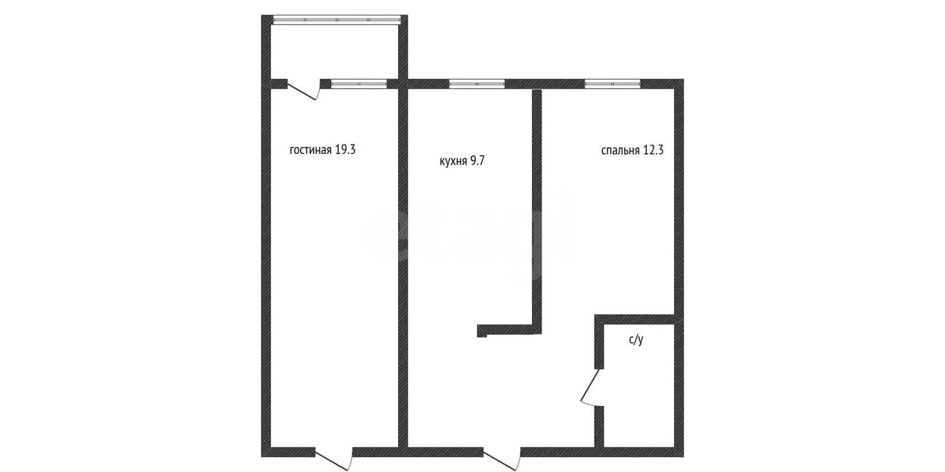 2-к квартира, 53м² (улица имени Игнатова, 67) - миниатюра 20