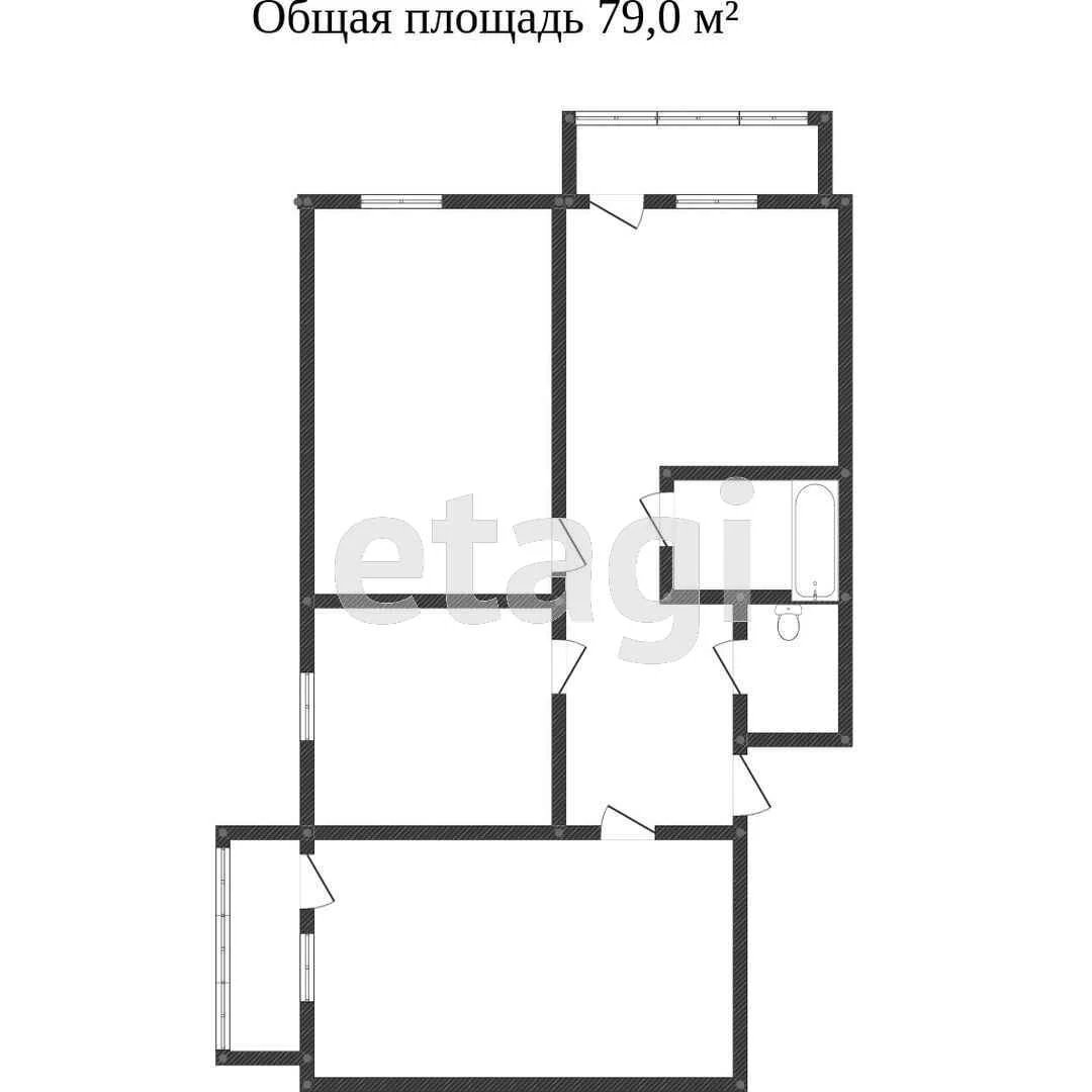 3-к квартира, 75м² (улица Цезаря Куникова, 24к2) - миниатюра 15