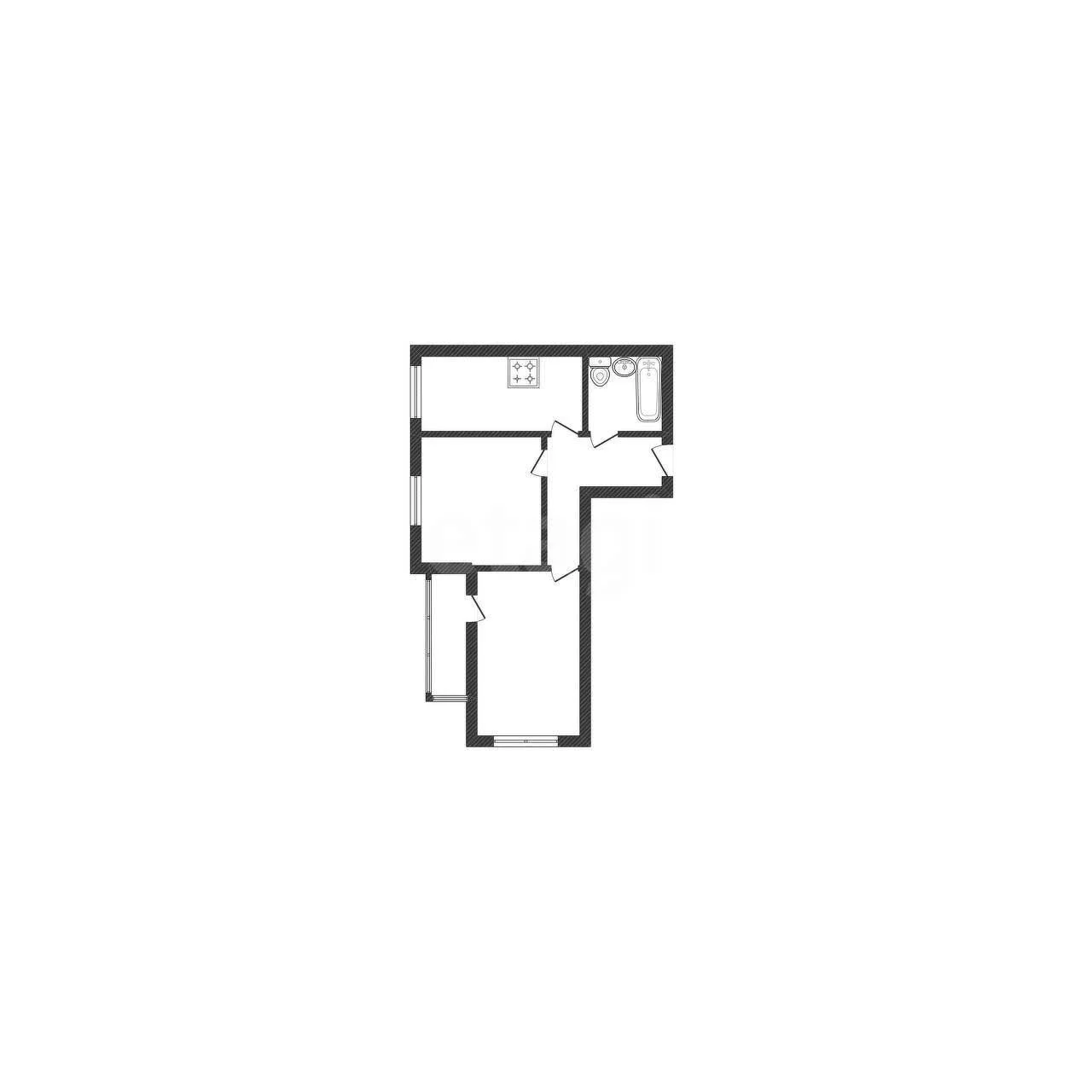 2-к квартира, 59.1м² (Агрономическая улица, 2/5лит2) - миниатюра 7