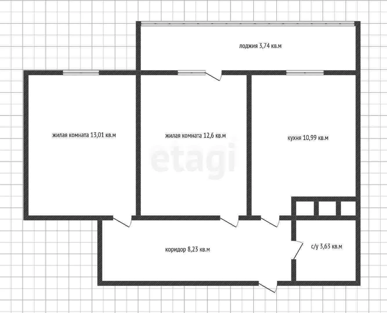 2-к квартира, 49м² (улица Краеведа Соловьёва, 6к5) - миниатюра 3