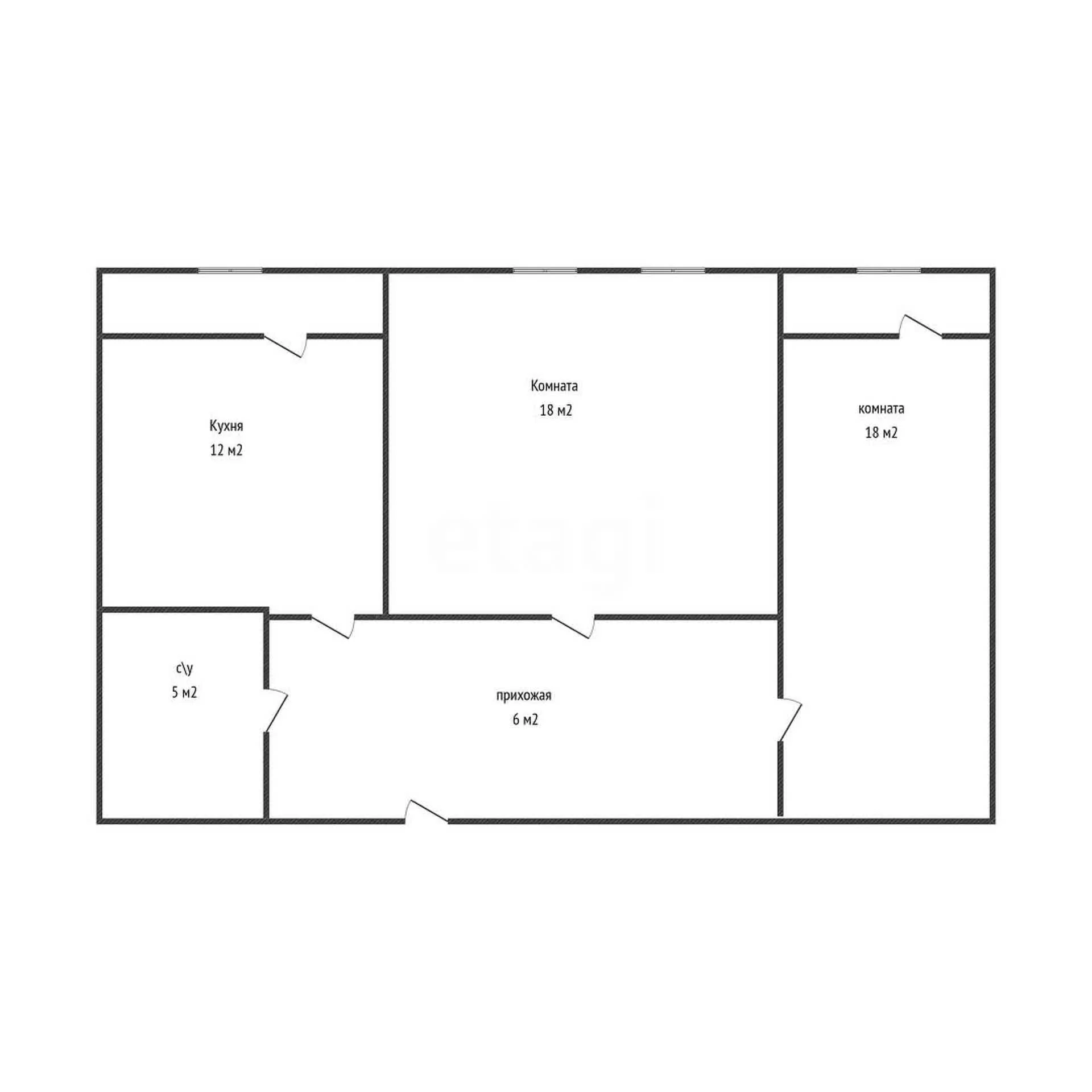 2-к квартира, 60м² (Школьная улица, 1ст.5) - миниатюра 11