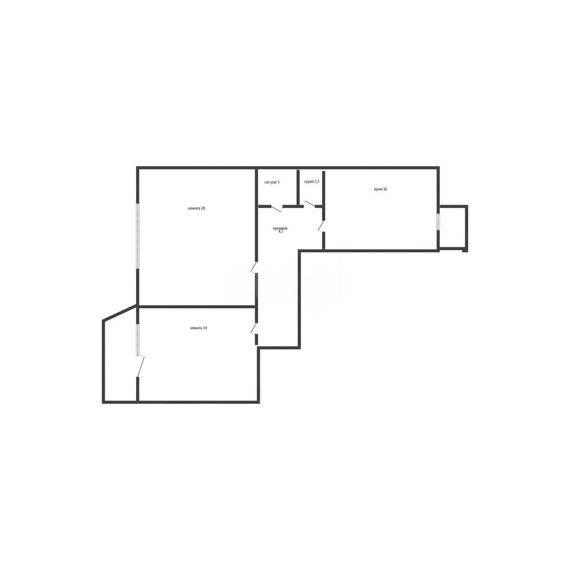 2-к квартира, 64.6м² (Восточно-Кругликовская улица, 28/2) - миниатюра 20
