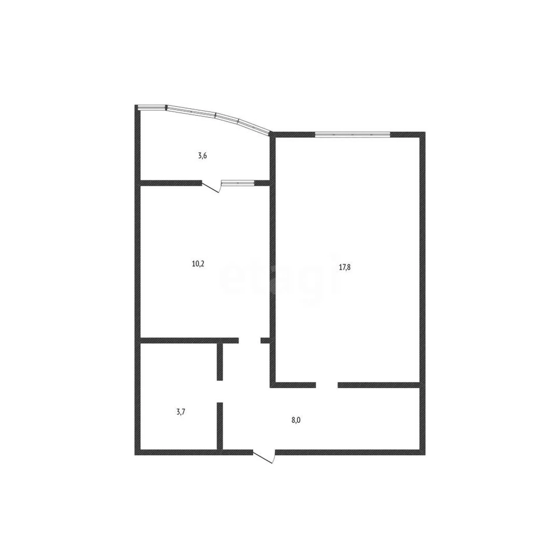 1-к квартира, 39.7м² (улица имени Валерия Гассия, 4/7к2) - миниатюра 11