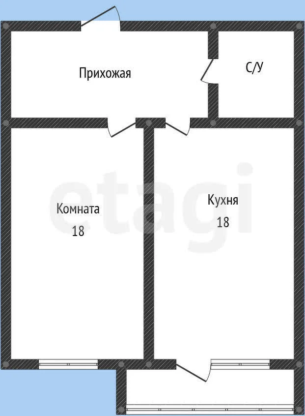 1-к квартира, 39.7м² (Старокубанская улица, 139) - миниатюра 14