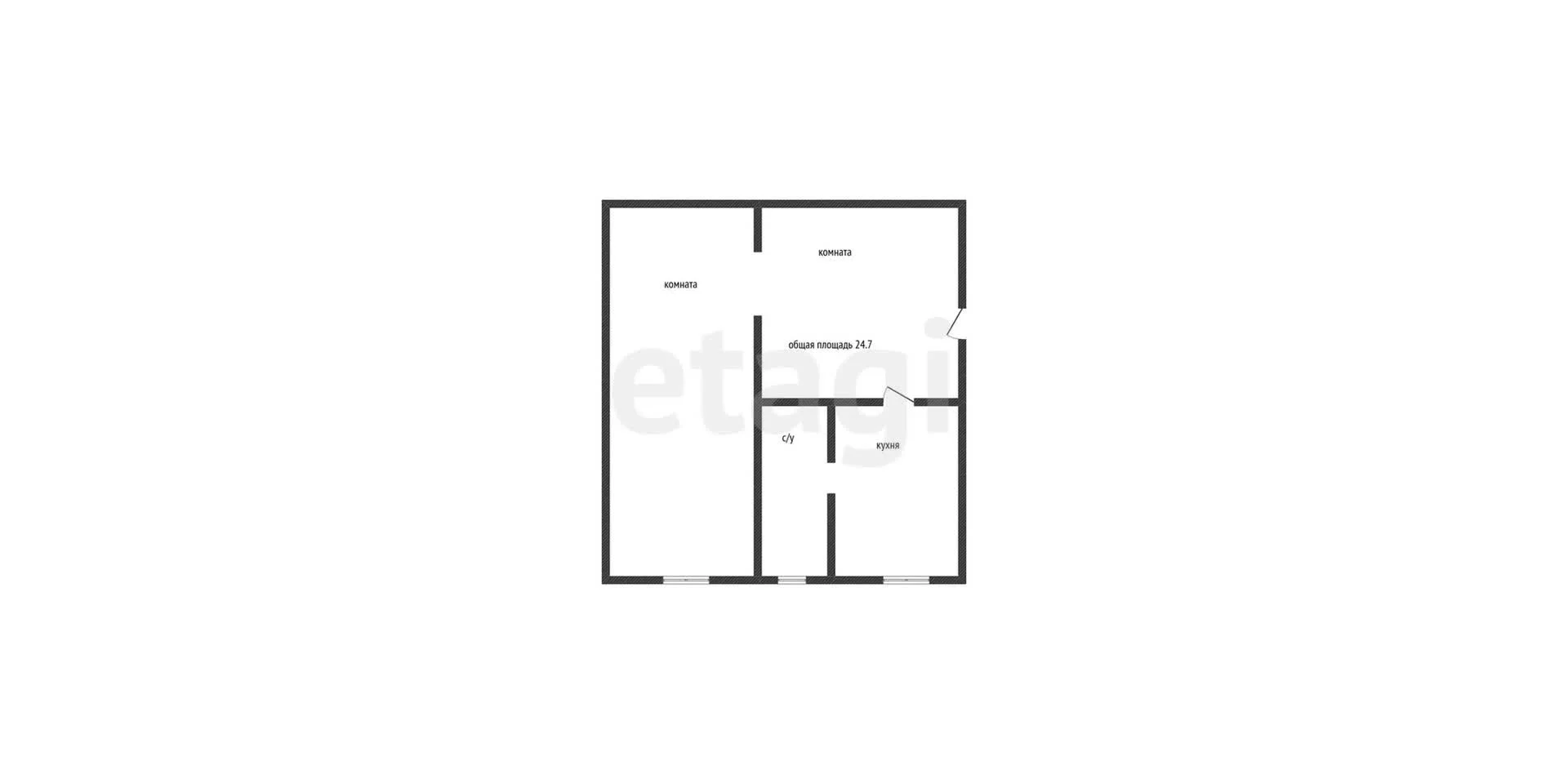 2-к квартира, 24.7м² (улица Маяковского, 10) - миниатюра 14