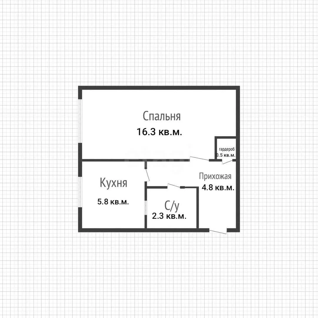 1-к квартира, 29.7м² (Строительная улица, 6) - миниатюра 11