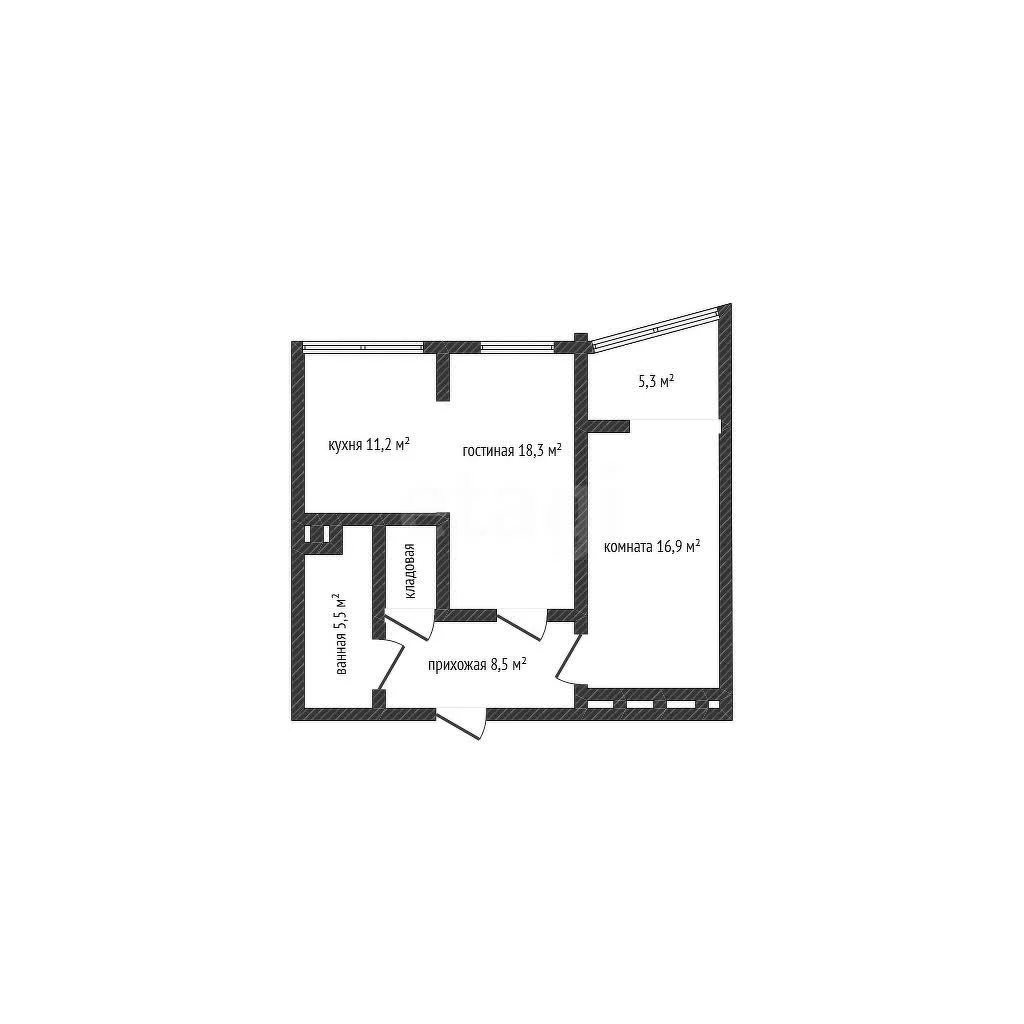 2-к квартира, 60.4м² (улица Цезаря Куникова, 35) - миниатюра 27