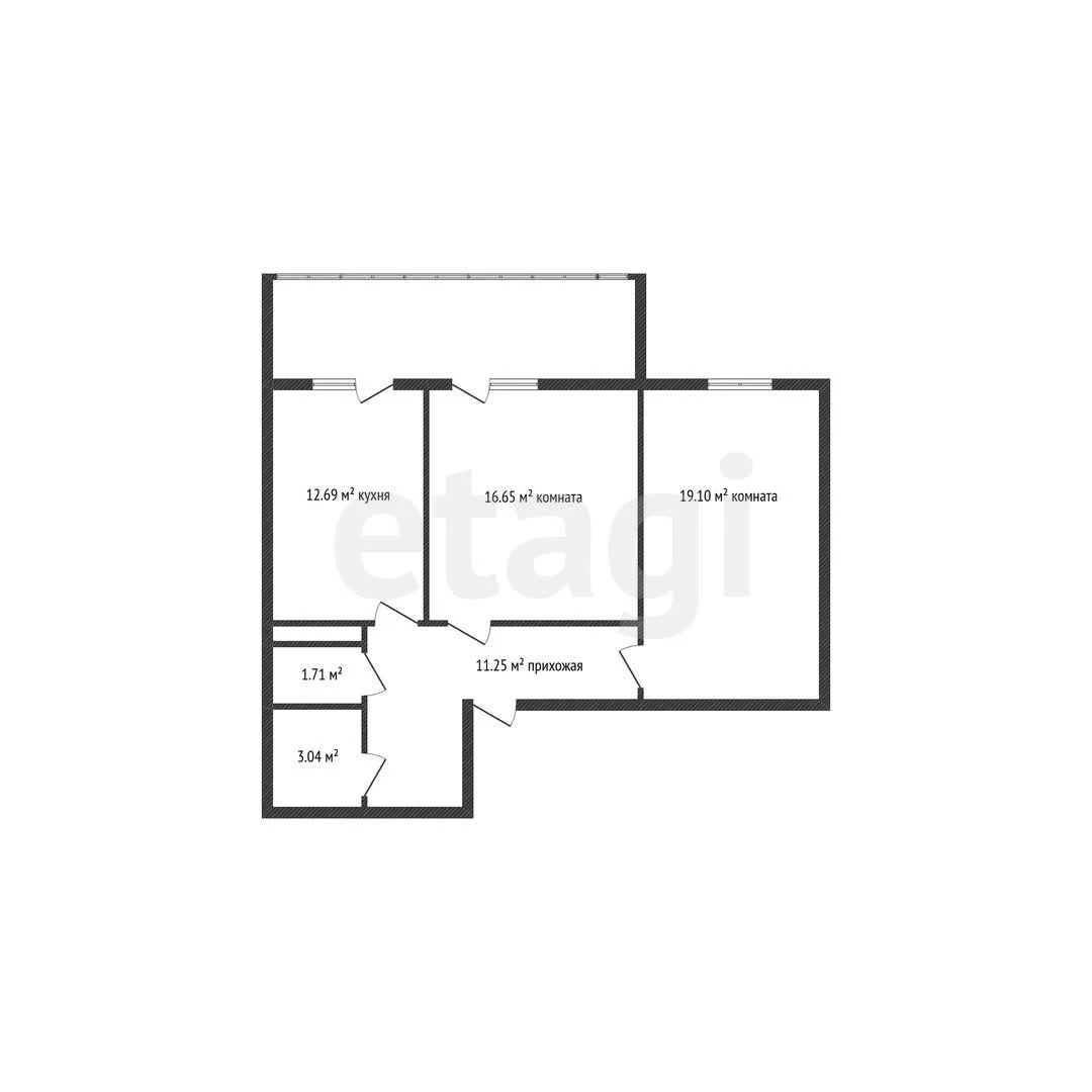 2-к квартира, 64.9м² (улица имени Сергея Есенина, 110/2) - миниатюра 37
