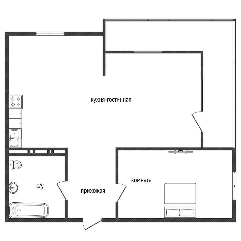 2-к квартира, 50.1м² (улица Западный Обход, 45к1) - миниатюра 3