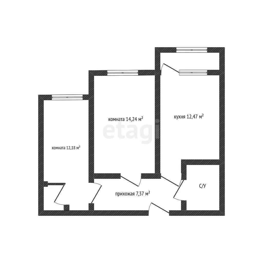 2-к квартира, 53.8м² (улица Снесарева, 17/1к2) - миниатюра 14