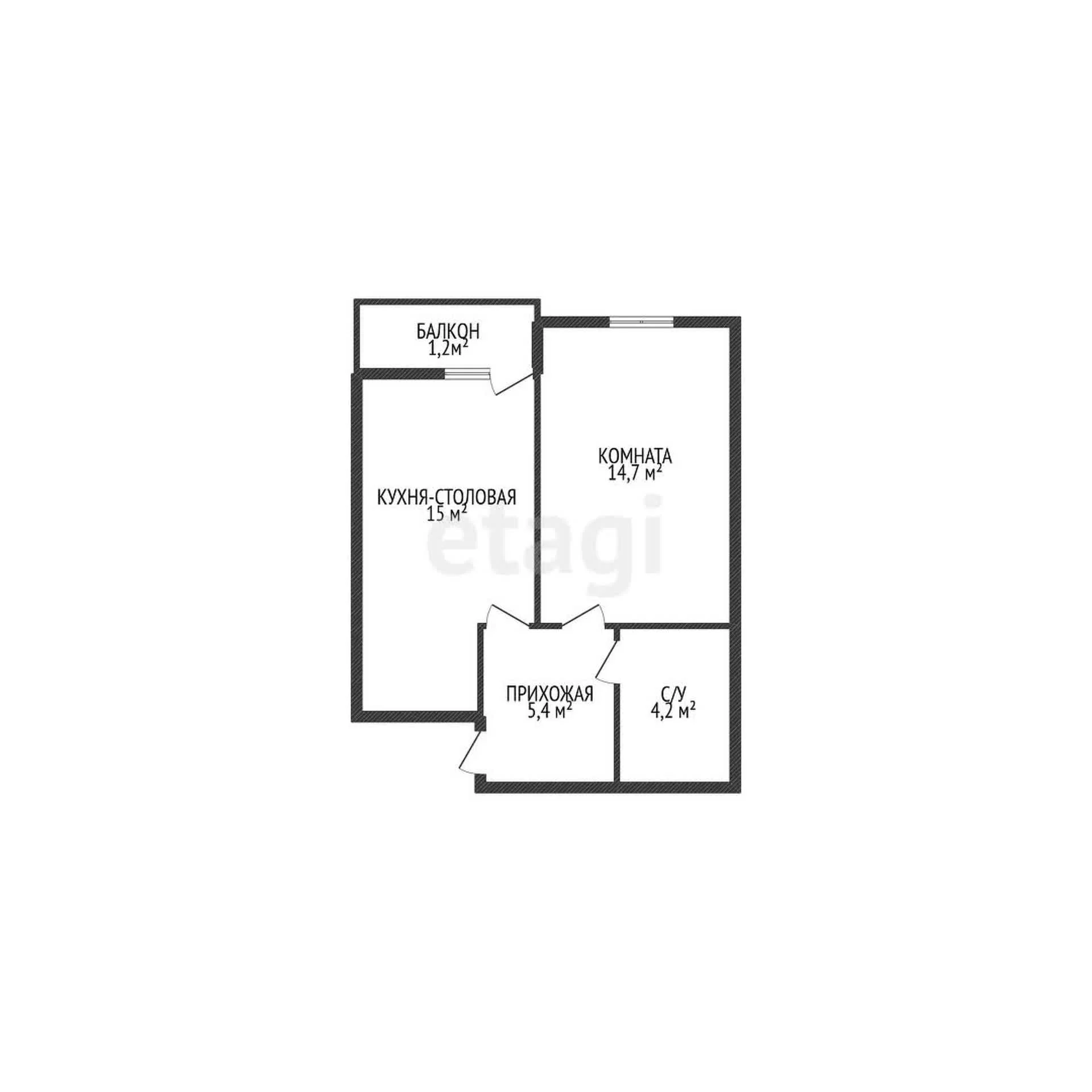 1-к квартира, 40.5м² (улица Лётчика Позднякова, жкдыханиелитер25) - миниатюра 10