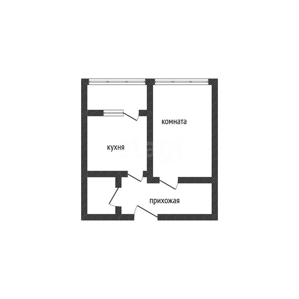 1-к квартира, 33.6м² (улица имени В.М. Комарова, 21б) - миниатюра 12