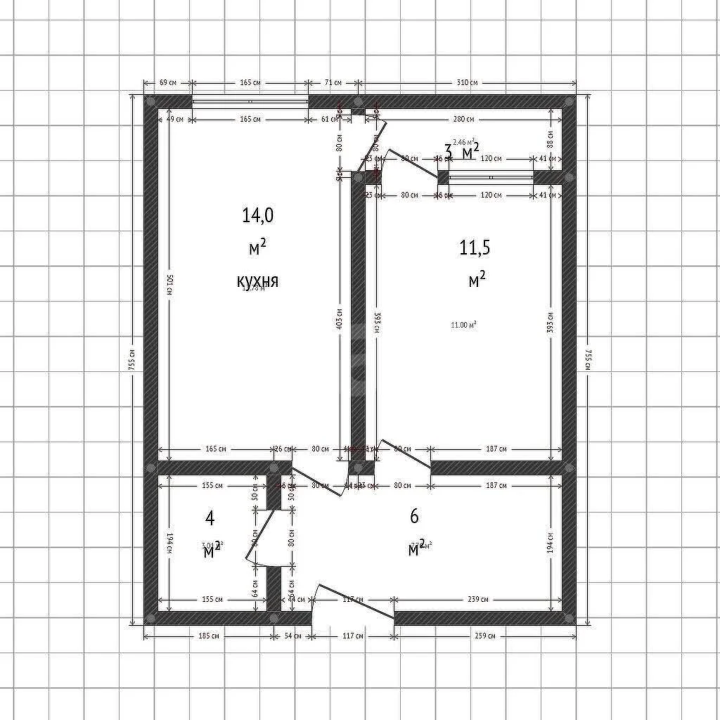 Студия, 21.9м² (Виноградная улица, 2) - изображение 1