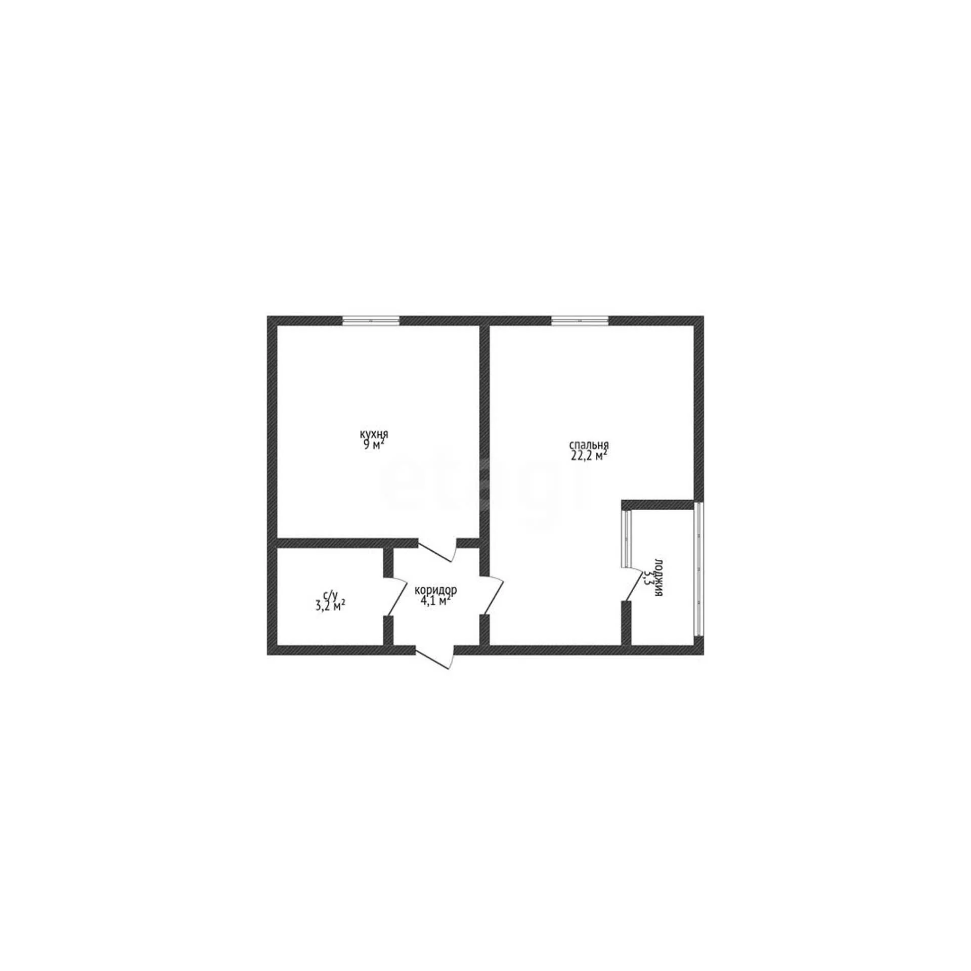 1-к квартира, 38.5м² (улица имени Дунаевского И.И., 22а) - миниатюра 10