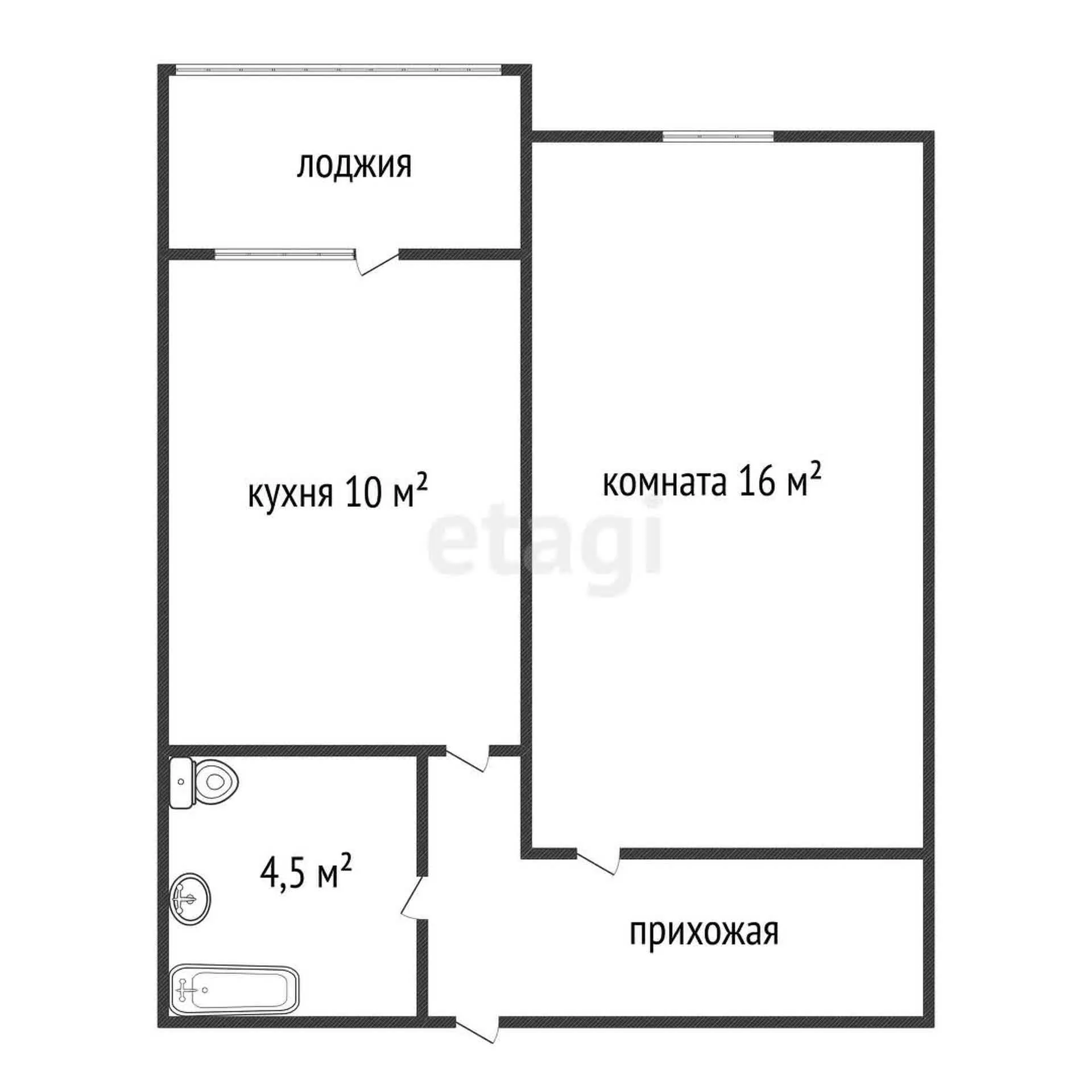 1-к квартира, 33м² (Тепличная улица, 62/1к3) - миниатюра 31
