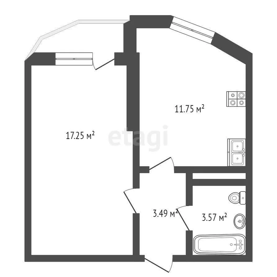 1-к квартира, 36.2м² (Заполярная улица, 35к9) - миниатюра 17