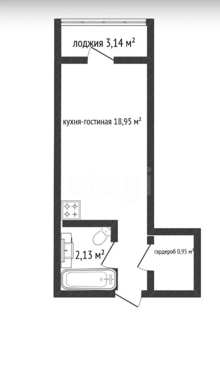 Студия, 23.7м² (Степная улица, 1/1) - миниатюра 7