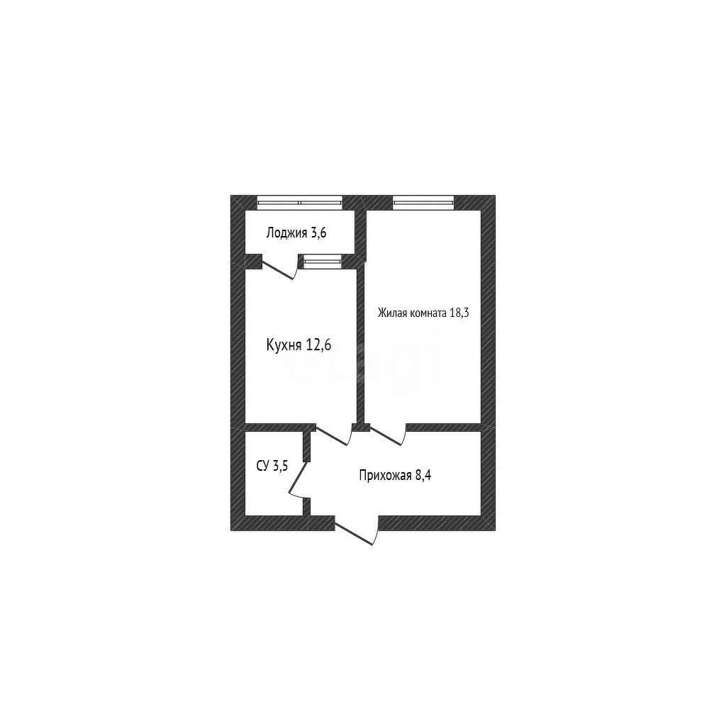 1-к квартира, 39.1м² (Карасунская улица, 310) - миниатюра 12