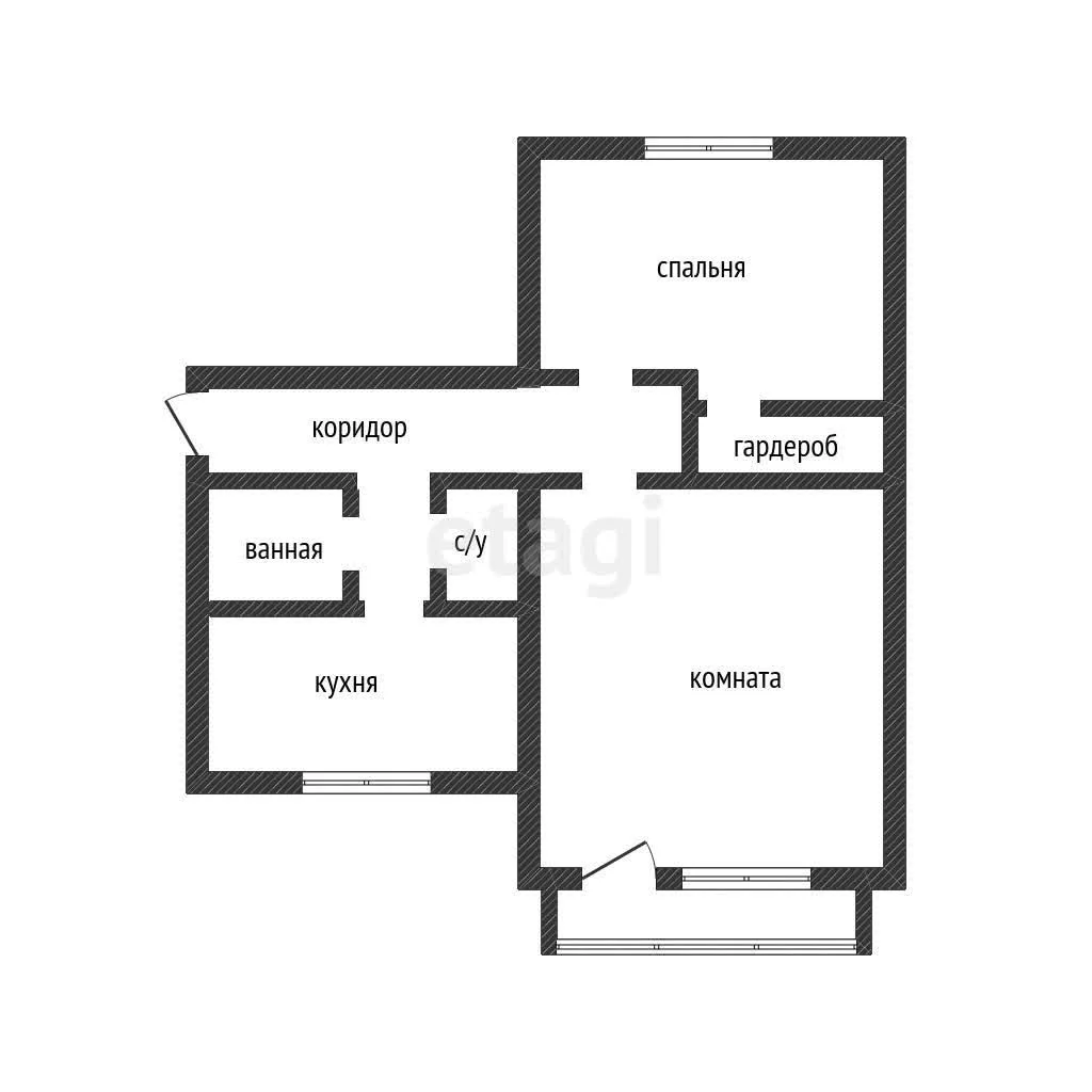 2-к квартира, 54.7м² (Ставропольская улица, 176) - миниатюра 24