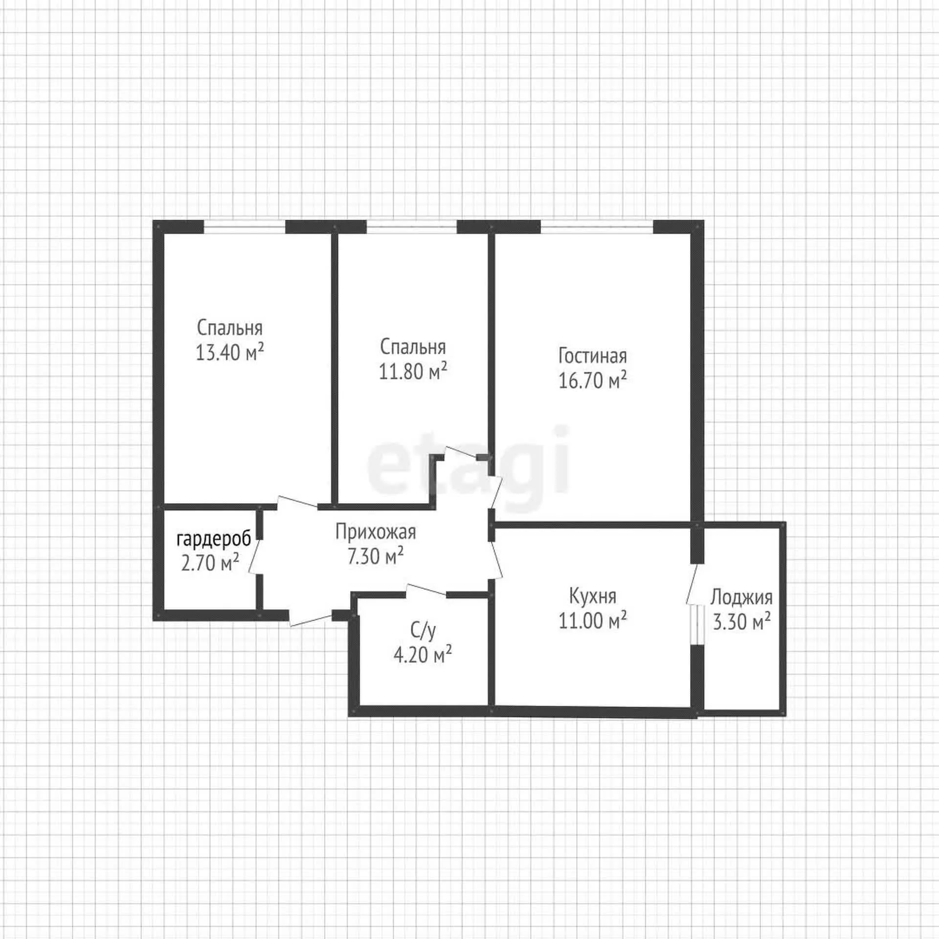 3-к квартира, 67.1м² (улица 50 лет Октября, 104/1) - миниатюра 19