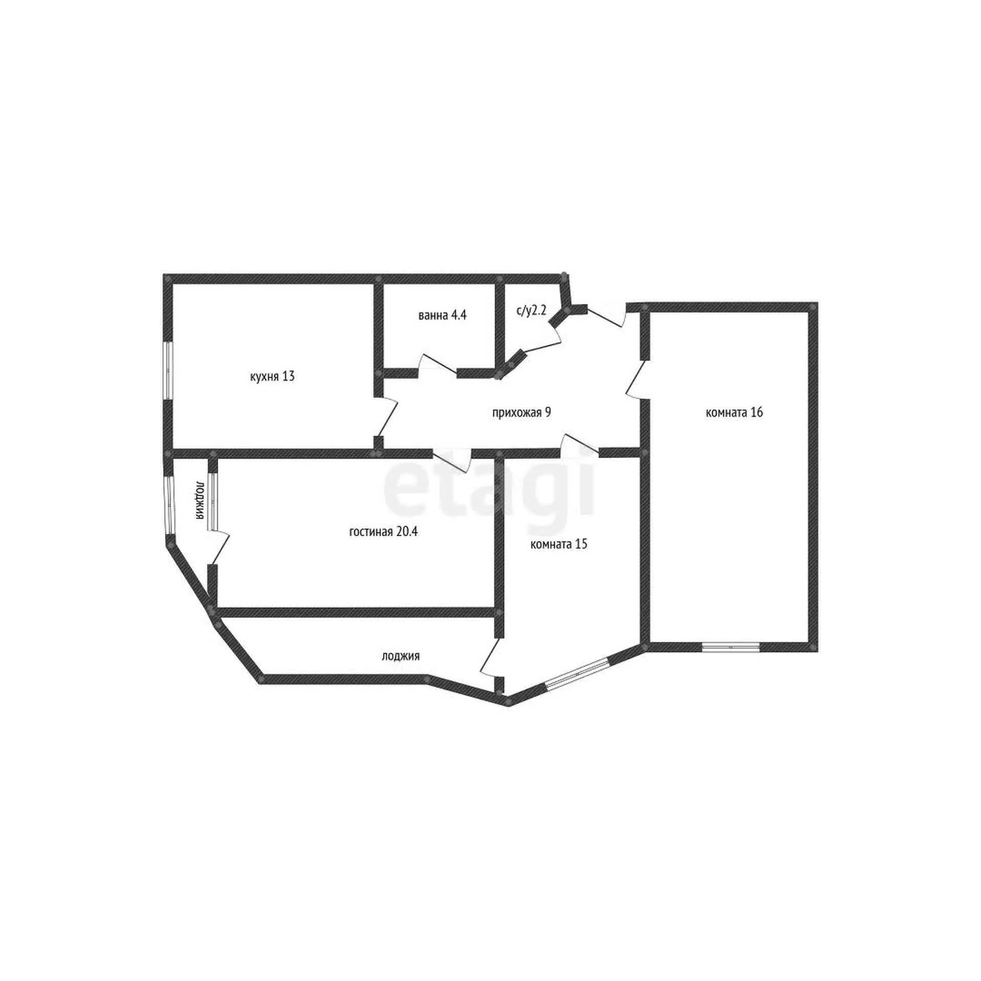 3-к квартира, 80.4м² (Базовская улица, 69) - миниатюра 14