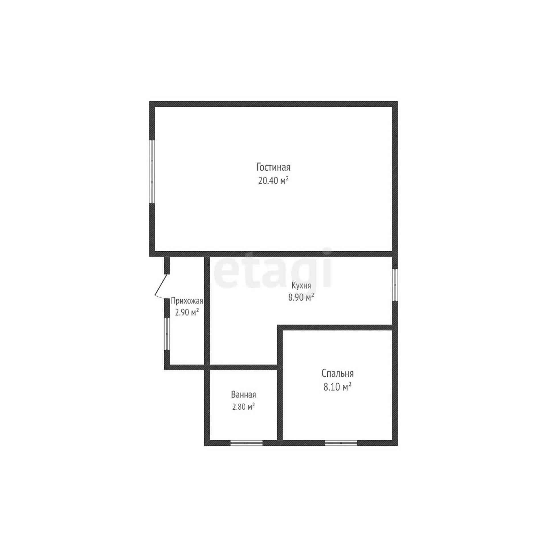 2-к квартира, 45.6м² (улица Коммунаров, 107) - миниатюра 16