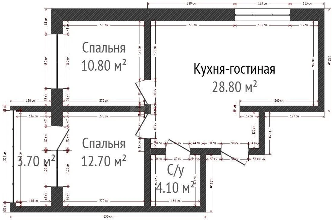 2-к квартира, 56.1м² (улица имени С.В. Рахманинова, 34) - миниатюра 34