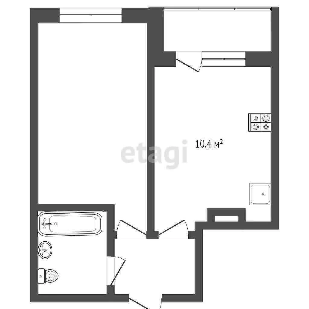 1-к квартира, 41.2м² (улица имени 40-летия Победы, 145) - миниатюра 22