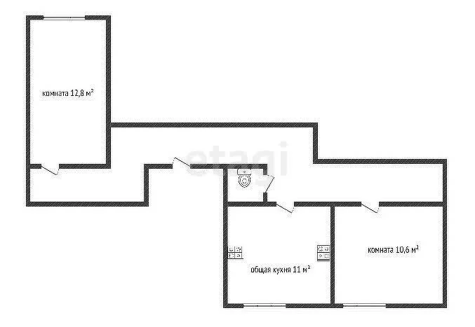 2-к квартира, 29м² (улица Митрофана Седина, 2) - миниатюра 15