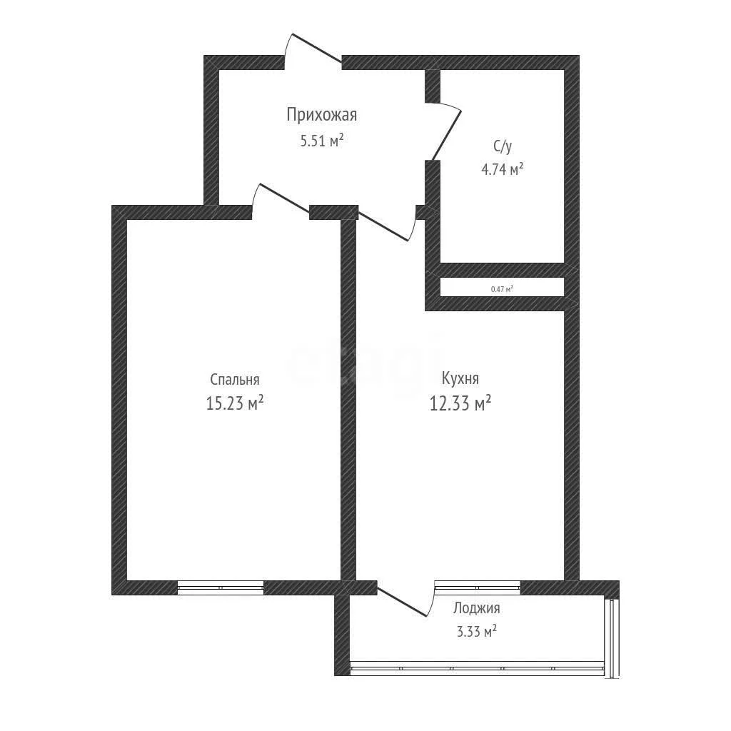 1-к квартира, 39.7м² (улица Каляева, 263/4к1) - миниатюра 22