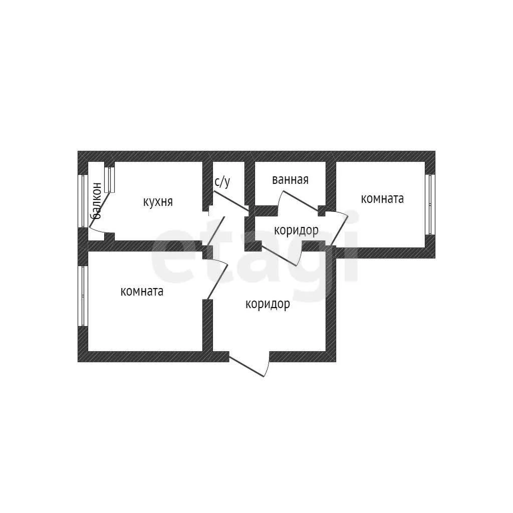 2-к квартира, 67.8м² (9-я Тихая улица, 15) - миниатюра 14