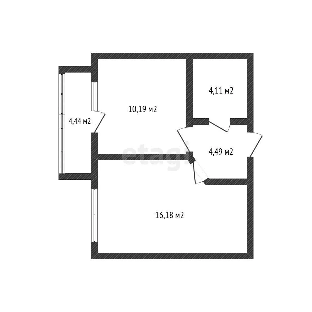 1-к квартира, 34.7м² (улица Красных Партизан, 1/3к4) - миниатюра 16
