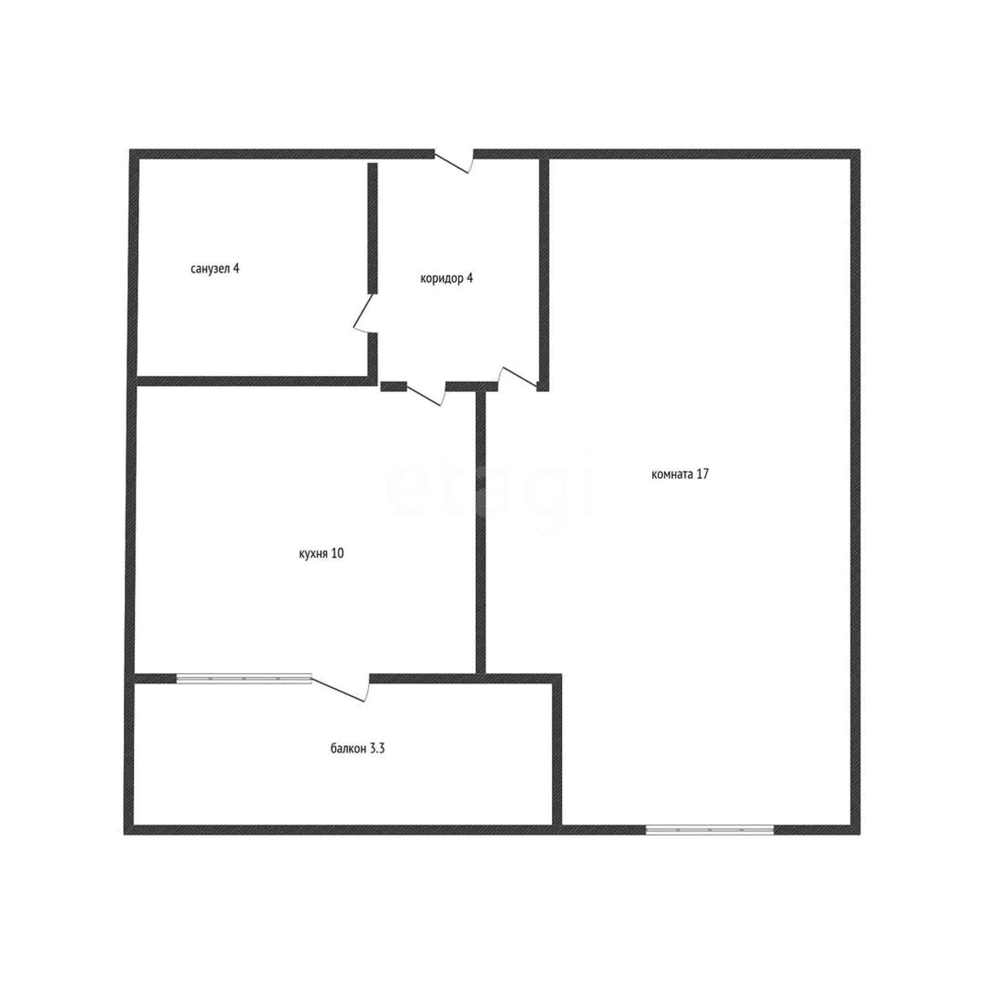 1-к квартира, 33.8м² (улица Евгении Жигуленко, 11к1) - миниатюра 9