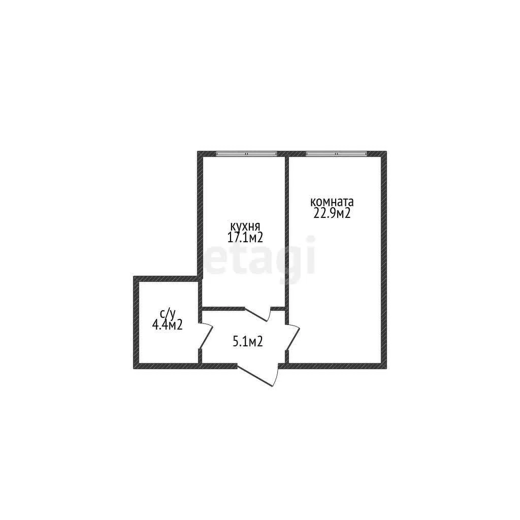 1-к квартира, 49.7м² (Песочная улица, 1к5) - миниатюра 12