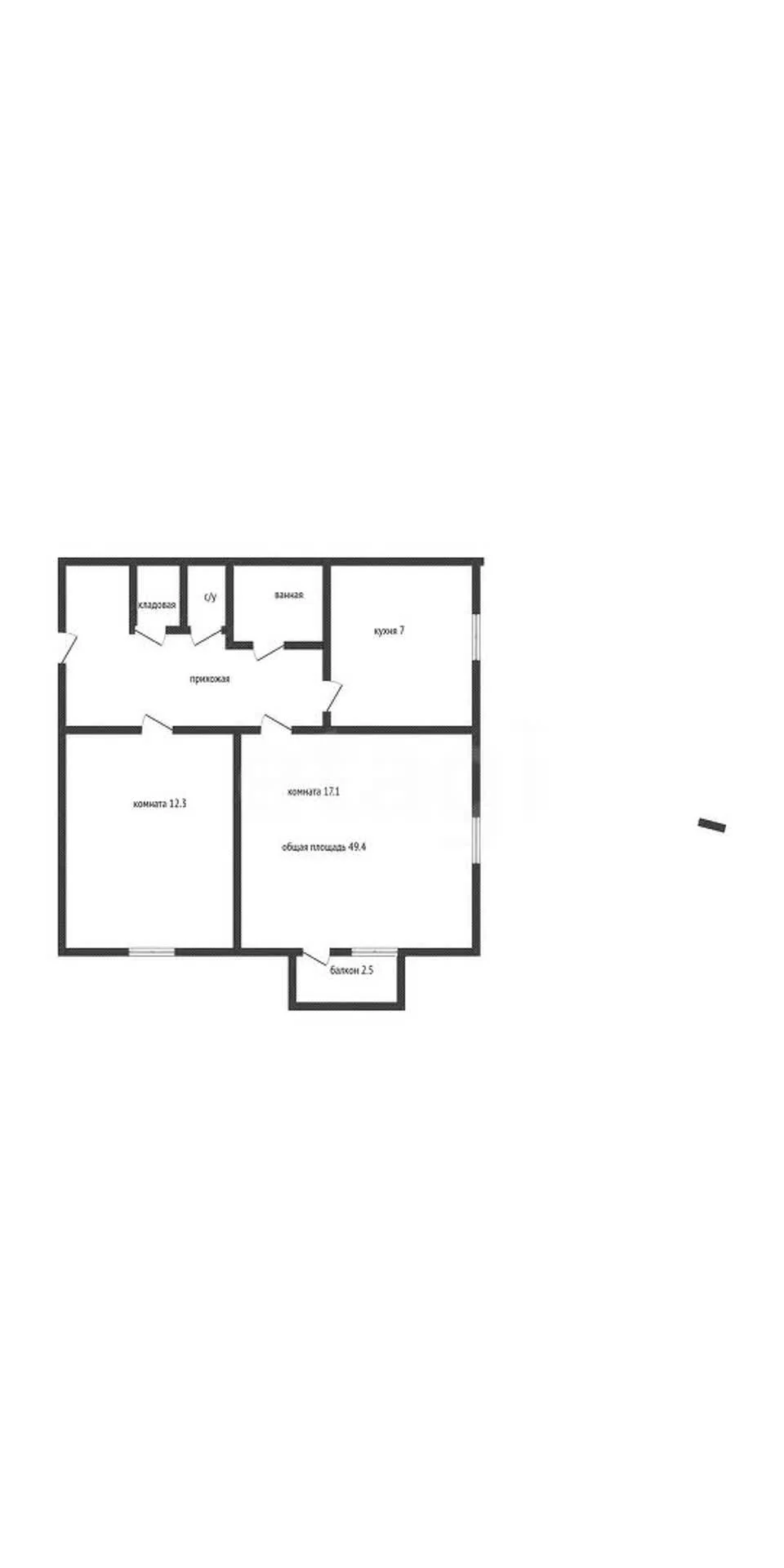 2-к квартира, 49.5м² (Красная улица, 206) - миниатюра 18