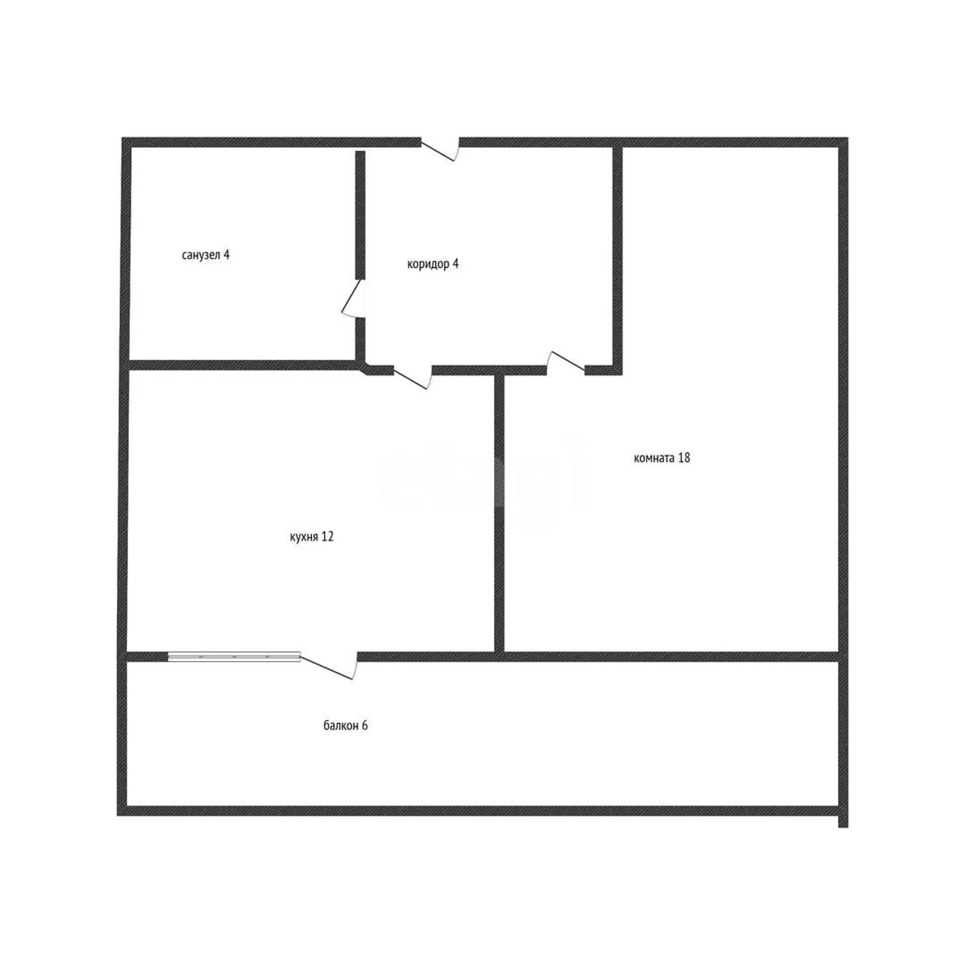 1-к квартира, 42м² (улица Петра Метальникова, 5к1) - миниатюра 8
